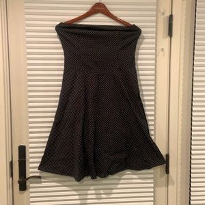 Polka dot strapless dress